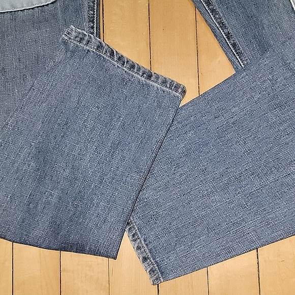 SUN+STONE NWT Retro Patchwork Relaxed Tapered Leg High Rise Jeans - SIZE 20 - Picture 8 of 11